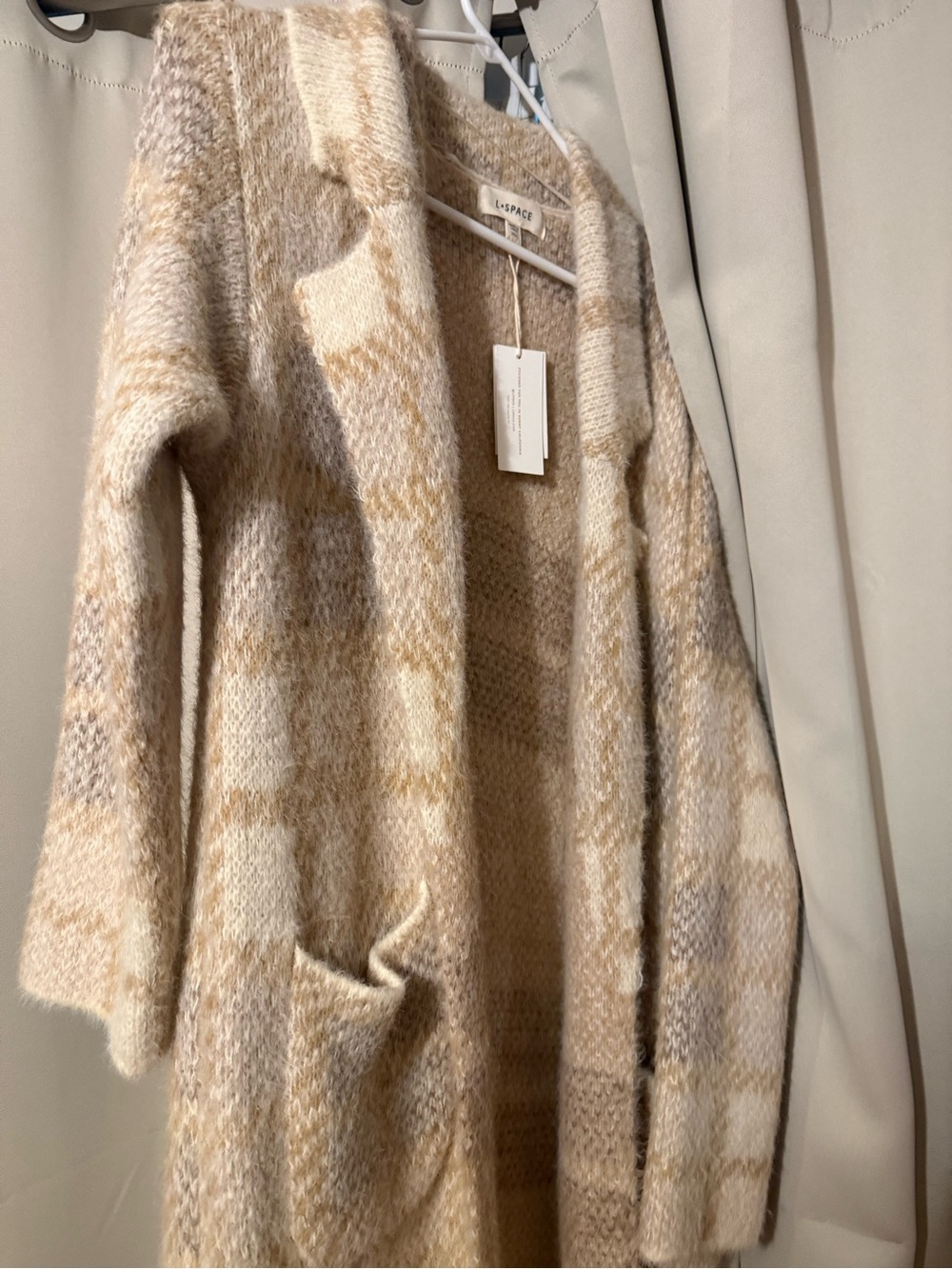 L*Space Hygge Sweater Coat XS small pull